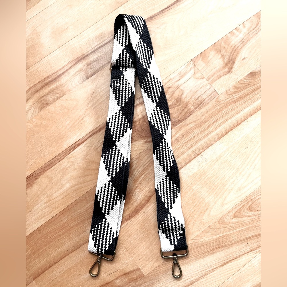 Madewell Black and White Crossbody Bag Strap - Picture 2 of 5